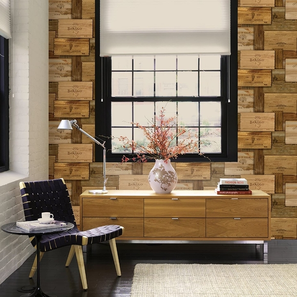 Wallpaper Border Wooden Wine Crates - Picture 4 of 5